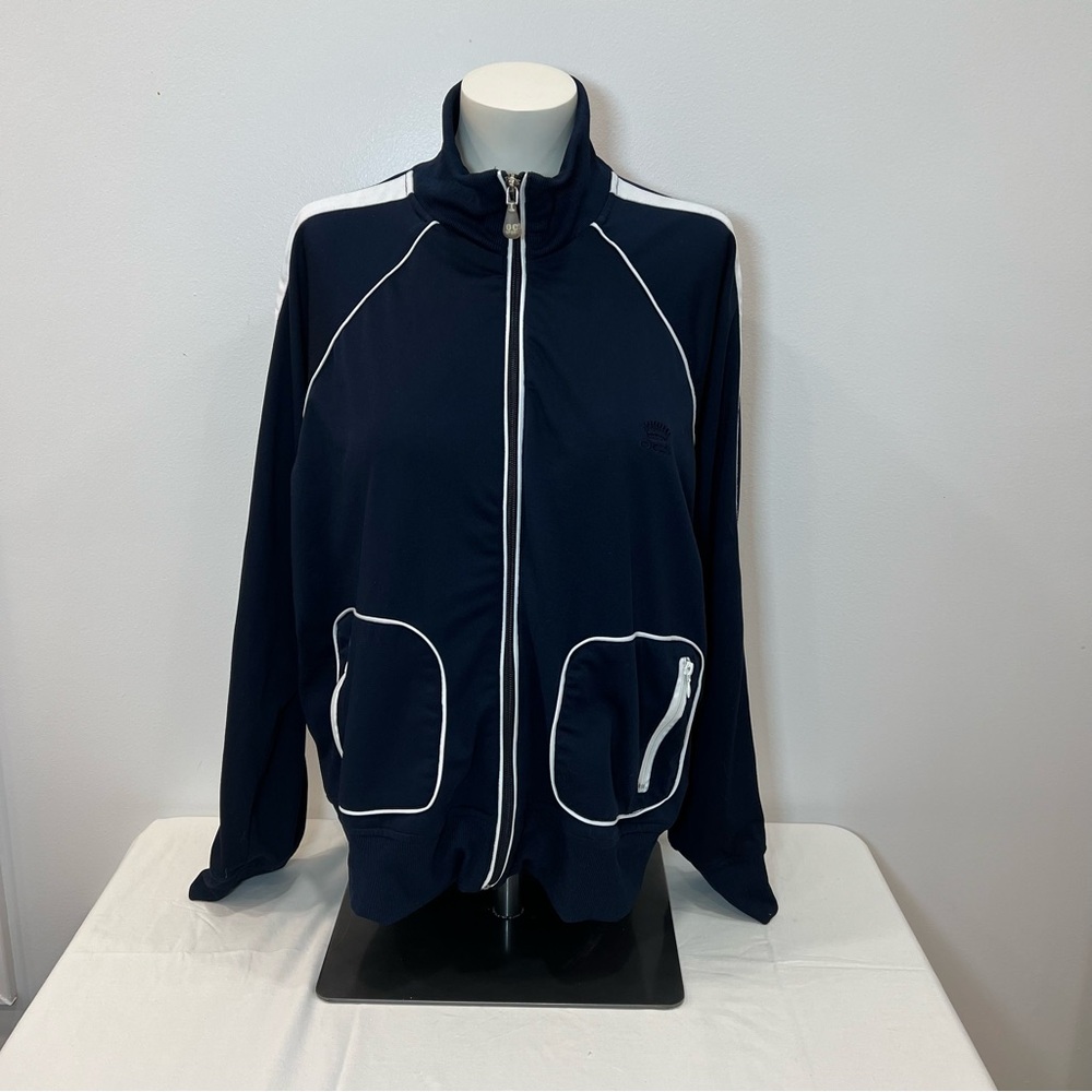 Oleg Cassini Sport Navy Jacket with White Trim